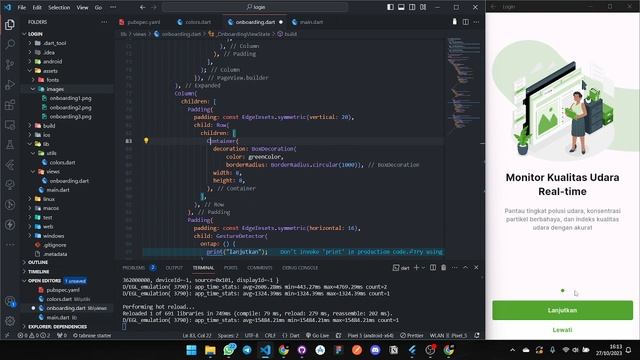 Membuat Onboarding & Login #4 Tampilan Idikator - Flutter Run смотреть онлайн