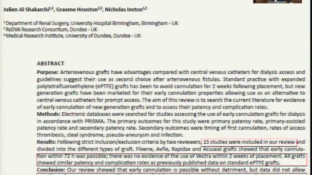 Ignacio Hernández Lahoz. Early cannulation graft: is it worth it? смотреть онлайн