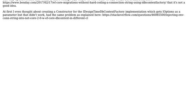 How to get appsettings from project root to IDesignTimeDbContextFactory implementation in... смотреть онлайн
