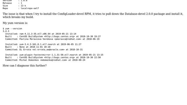 Unix & Linux: Yum fails to respect version requirements for package смотреть онлайн