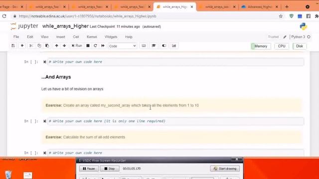 Notebooks exemplars for teaching in Noteable: Python 'While' functions for advanced learners смотреть онлайн
