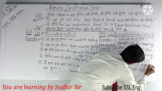 #part 6 Tense #what is Future Continuous Tense kise kahte Hain#Spoken kaise sikhe By Sudhir Sir SSL смотреть онлайн