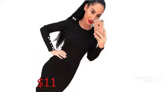 Одежда с AliExpress. Купить трикотажное длинное платье. смотреть онлайн