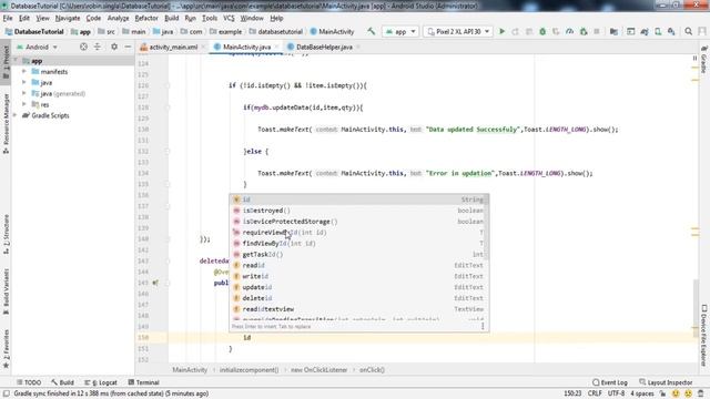 Android SQLite Database Tutorial || How to Delete Data from SQLite Database || Android studio || #5 смотреть онлайн