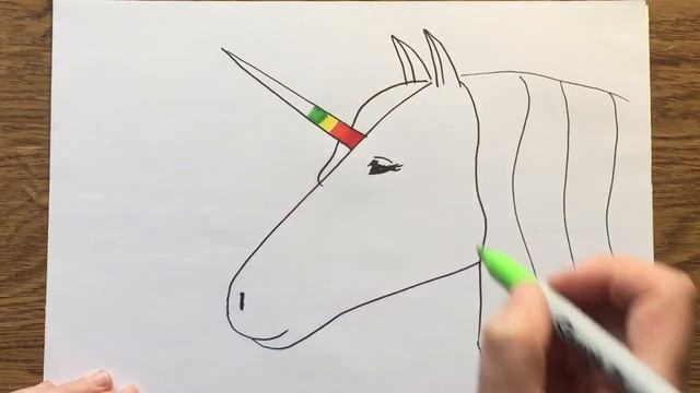 Как нарисовать радужного единорога. How to draw a rainbow unicorn смотреть онлайн