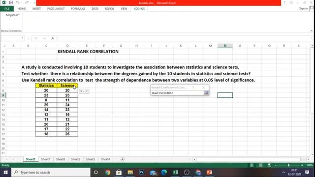 Kendall Rank Correlation in Excel by Dr C Thirumal Azhagan смотреть онлайн