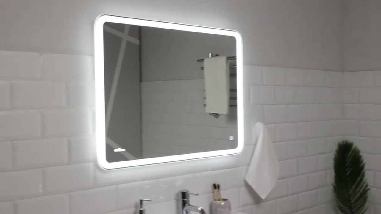Зеркало настенное Real 80х60 с Led подсветкой и сенсорным управлением смотреть онлайн