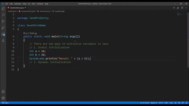 Session15 Ways to initialize variables in Java with example смотреть онлайн