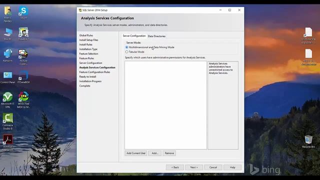 Install SQL Server Analysis Services SSAS, MOLAP 2014 смотреть онлайн