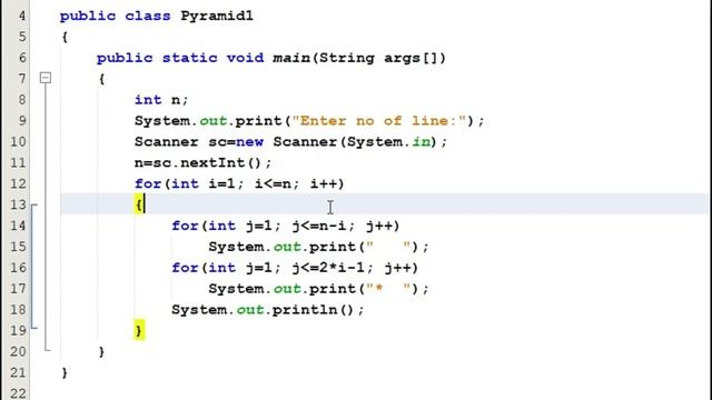Core Java: Middle Half Star Pyramid смотреть онлайн