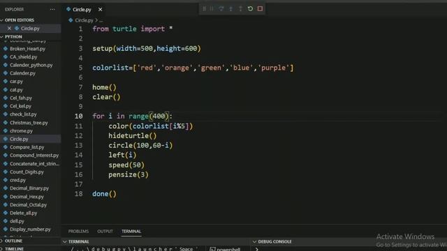 Draw beautiful circle |Full python code смотреть онлайн