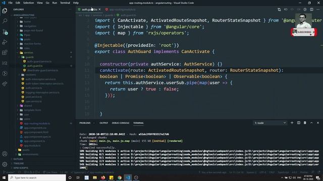 119. Authentication - Protecting the routes with Auth canActivate Guard using UrlTree - Angular смотреть онлайн