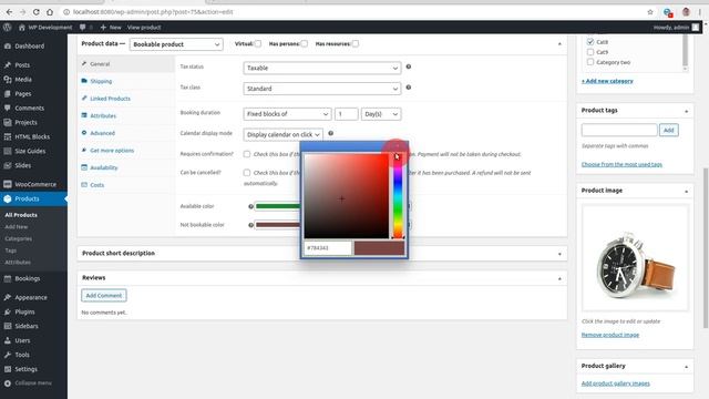 WooCommerce Bookings Calendar Custom Colors Demonstration смотреть онлайн