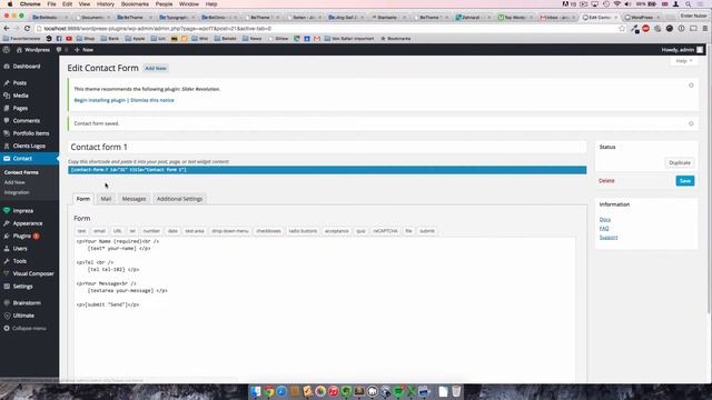 Contact Form 7 WordPress Tutorial (English) смотреть онлайн
