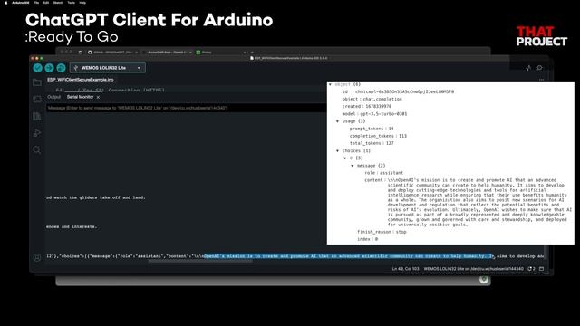 [Arduino Library] OpenAI's API for ChatGPT смотреть онлайн