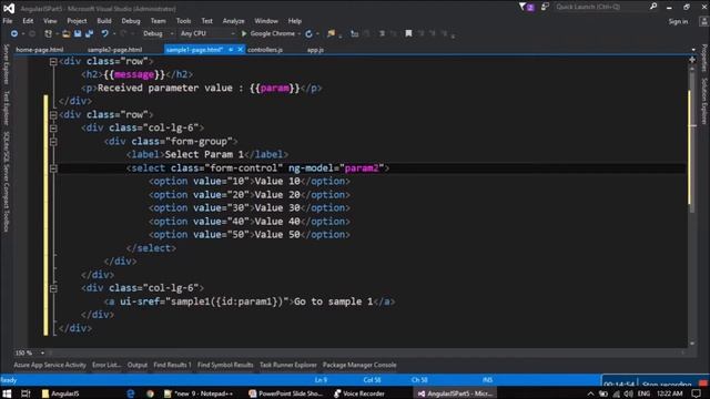 AngularJS Tutorial - Part 5.3 (ui-router with Parameter) смотреть онлайн