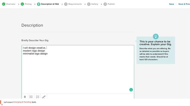 #19- How to create a GIG on Fiverr (Part 2) смотреть онлайн