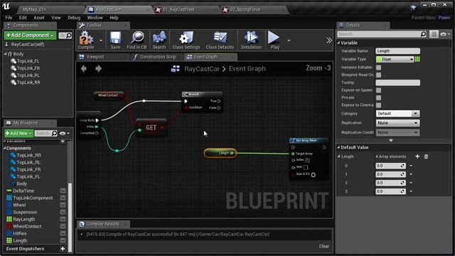 UE4 RayCast Vehicle Tutorial  | Suspension