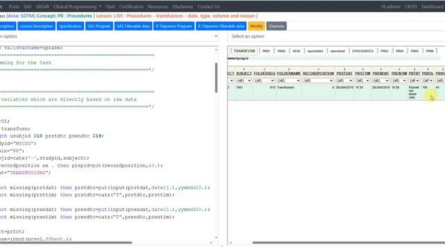 Clinical SAS: SDTM - PR- Procedures domain creation - SDTM_PR_L101 смотреть онлайн