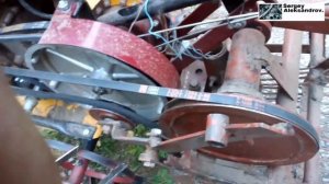 Мотоблок «Каскад»  Установил шкив пониженной скорости Самодельная картофелекопалка