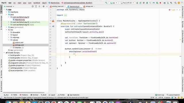 Spinner in android studio using Kotlin смотреть онлайн