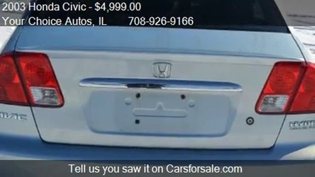 2003 Honda Civic Sedan with CVT HYBRID for sale in Crestwood смотреть онлайн