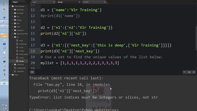 Python list and dist assigment Qustions or Python Interview questions In Telugu 02 смотреть онлайн