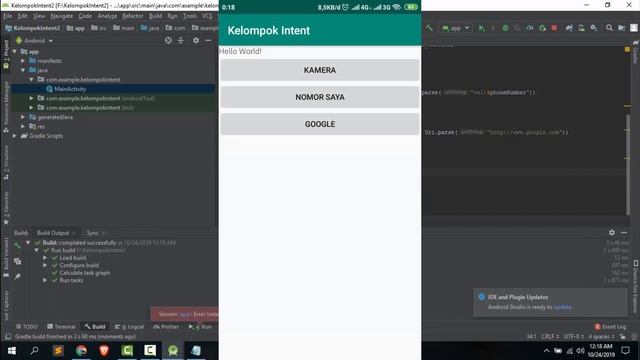 Android Studio - Kotlin, Cara membuat intent implisit dan penggunaan fitur debug смотреть онлайн