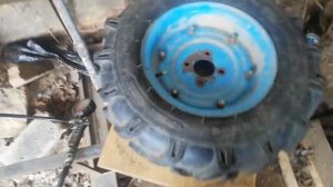 Ремонт и усиление покрышки мотоблока.