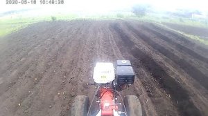 Посадка картошки волной ) Мотоблоком брайт )