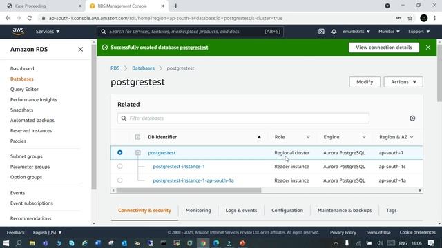 Part 32 - How to create an AWS Aurora PostgreSQL cluster смотреть онлайн