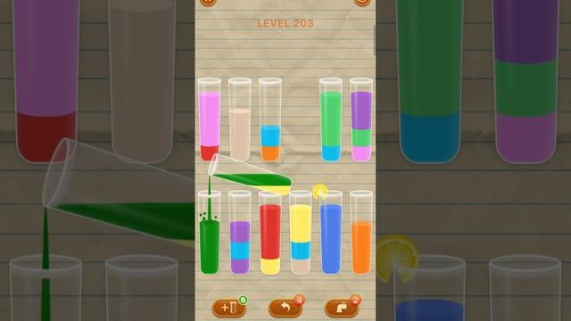 Sort Em All Level 203 Walkthrough / Color Sort Game / Water Color Sorting Game How to Solve a Puzzl смотреть онлайн