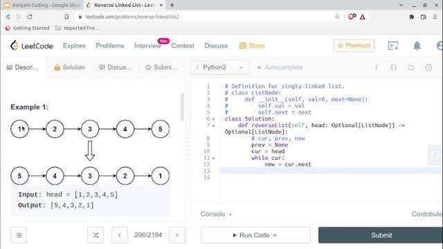 206 Reverse Linked List Explanation | Tamil | Easy Problem | Leetcode | தமிழ் #leetcode смотреть онлайн