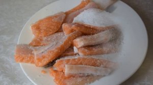 Брюшко семги. Как посолить. ( простой рецепт)