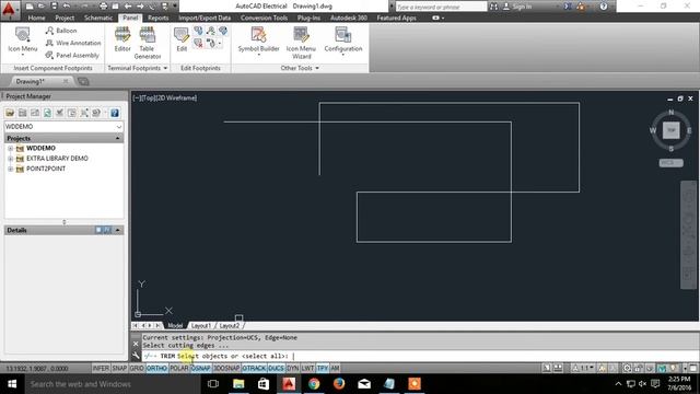Trim Command How to Trim in Autocad Electrical смотреть онлайн
