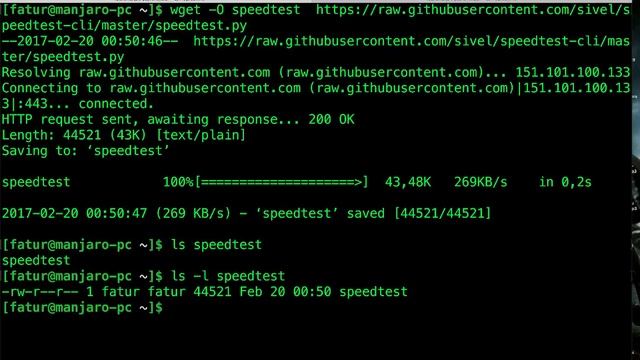 Howto chek speed of internet connection using GNU Linux Manjaro terminal English 20170220 смотреть онлайн