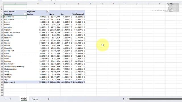 AVANCE: 0302 Curso Excel. Conceptos básicos de las tablas dinámicas y primeros pasos por su creació смотреть онлайн