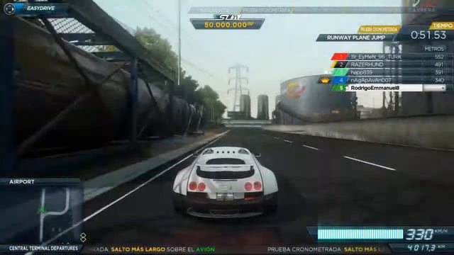 NFS Most Wanted 2012 - Runway Plane Jump 660m смотреть онлайн