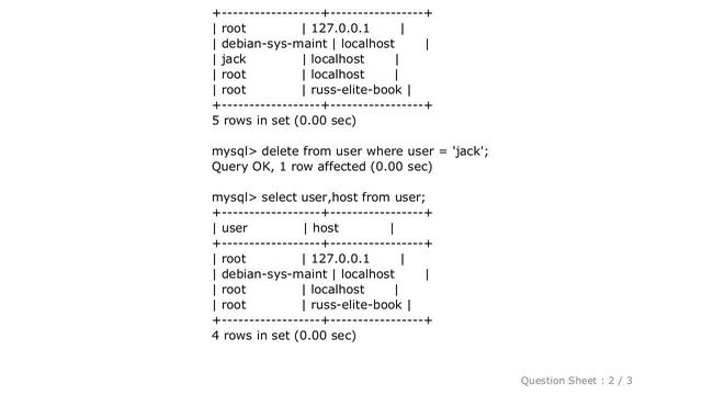 MySQL : ERROR 1396 (HY000): Operation CREATE USER failed for 'jack'@'localhost' смотреть онлайн