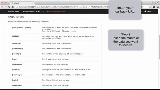 Video Tutorial - How to set up a Callback URL on MobPartner смотреть онлайн