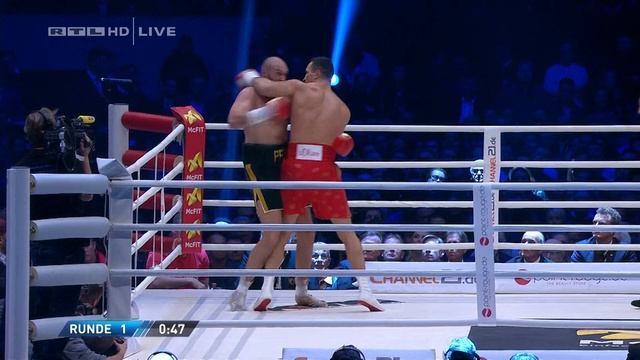 Wladimir Klitschko Vs  Tyson Fury Раунд  1 Разбор ударов за 4 36
