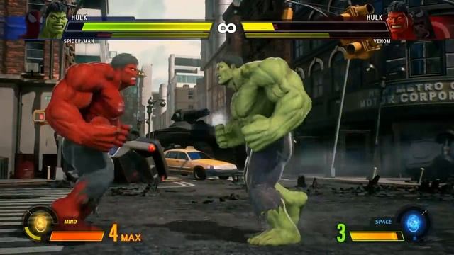 Marvel Vs Capcom Infinite: Spider-Man and Hulk Vs Venom and Red Hulk смотреть онлайн