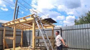 Вольер для Собаки своими руками за 4 дня!!! Вольер на дачном участке!Крыша - Ондулин Смарт!