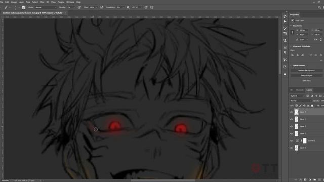 Anime Glow Art in Adobe Photoshop speed art tutorial смотреть онлайн