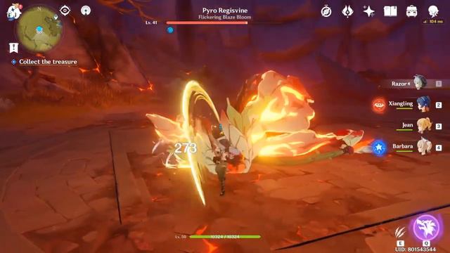 Genshin Impact Pyro Regisvine Boss Fight and Location смотреть онлайн