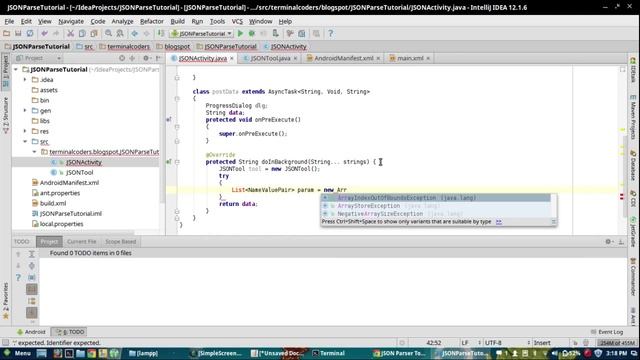 Simple JSON Parsing Program in Android смотреть онлайн