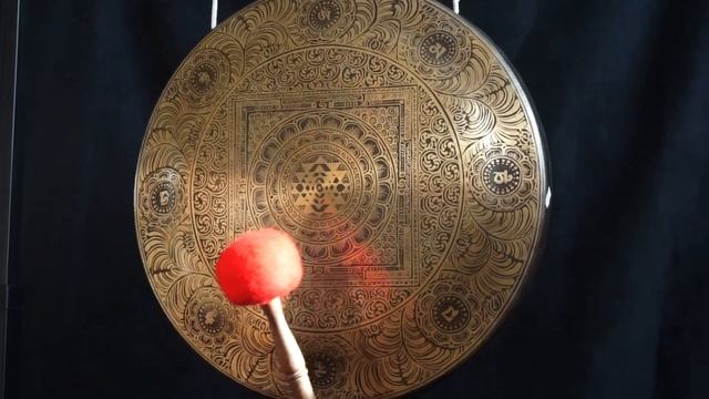 Непальский гонг "Шри Янтра"-50см. Купить гонг для медитации. Видео обзор. смотреть онлайн