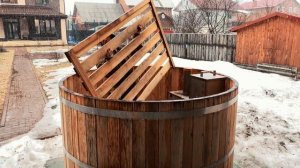 БОЛЬШАЯ уличная купель с подогревом - отличная альтернатива бане! | ОФУРО, ФУРАКО - японская баня!