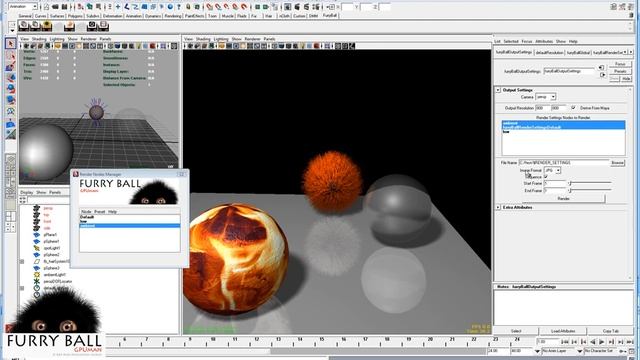 FurryBall 1.1 - Tutorial II. (Render and Output nodes) - GPU render for Maya смотреть онлайн