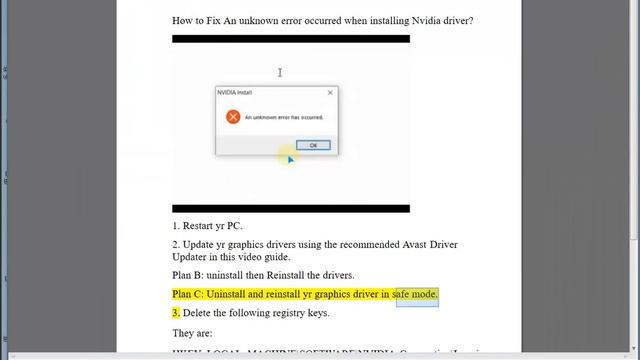 Fix An unknown error occurred when installing Nvidia driver on Windows смотреть онлайн